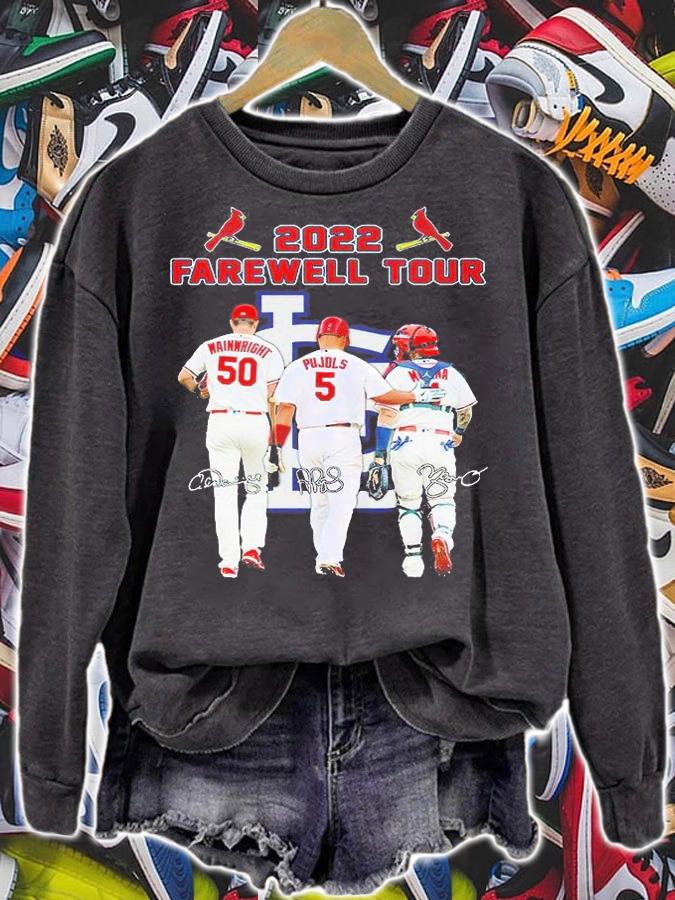 Adam Wainwright Albert Pujols And Yadier Molina 2022 Farewell Tour St. Louis Cardinals Signature T-Shirt t-shirt sweatshirt