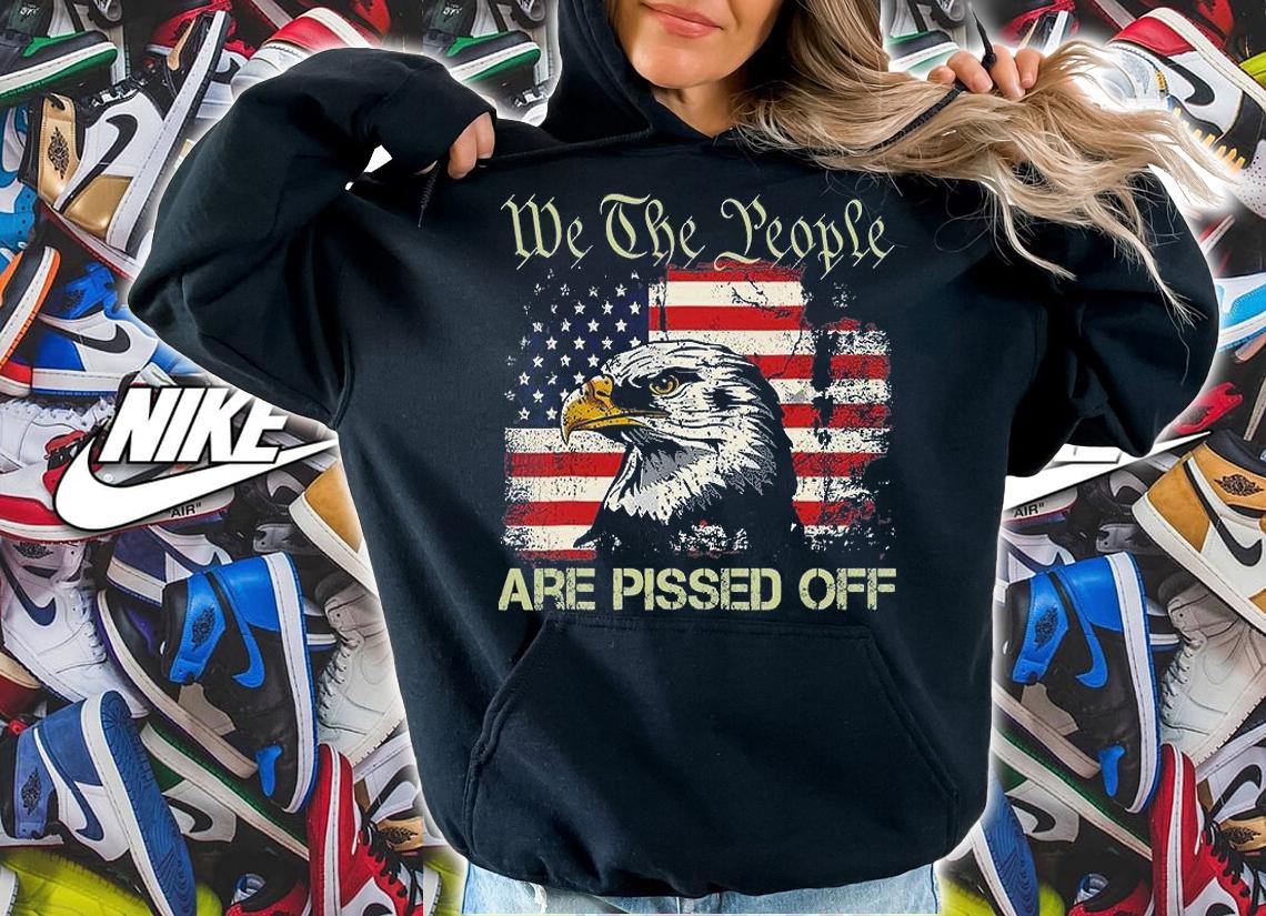 American Flag Bald Eagle We The People Are Pissed Off Vintage T-Shirt t-shirt