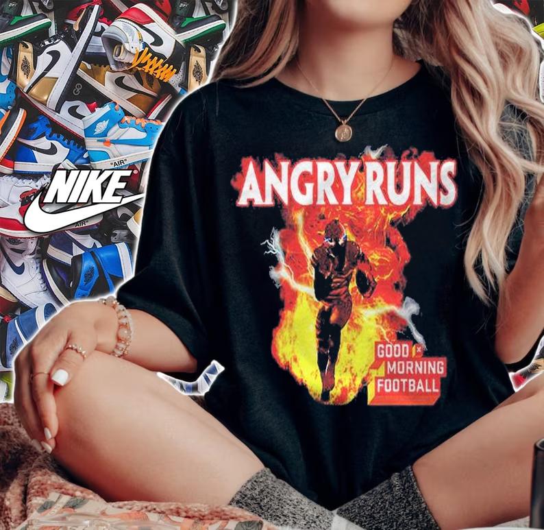 Angry Runs Good Morning Football Sport Lover Football Men Shirt t-shirt