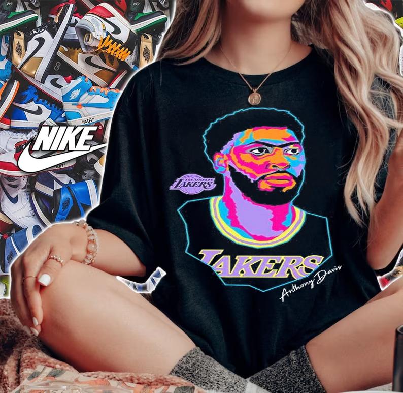 Anthony Davis Los Angeles Lakers Basketball Signature T-Shirt t-shirt