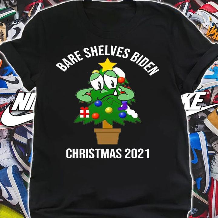 Bare Shelves Biden Tree Christmas 2021 Tie-Dye T-Shirt t-shirt shirt