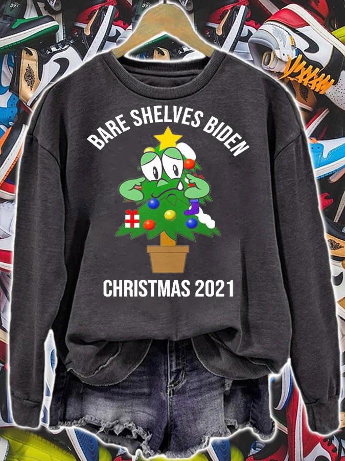Bare Shelves Biden Tree Christmas 2021 Tie-Dye T-Shirt t-shirt sweatshirt