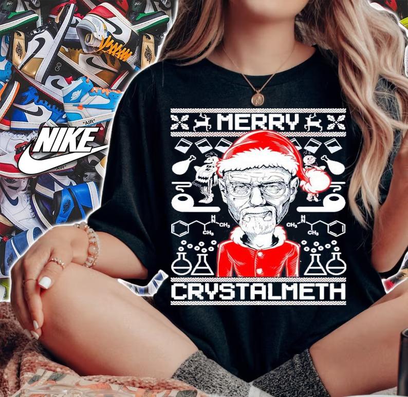 Breaking Bad Merry Crystalmeth Ugly Christmas Shirt t-shirt