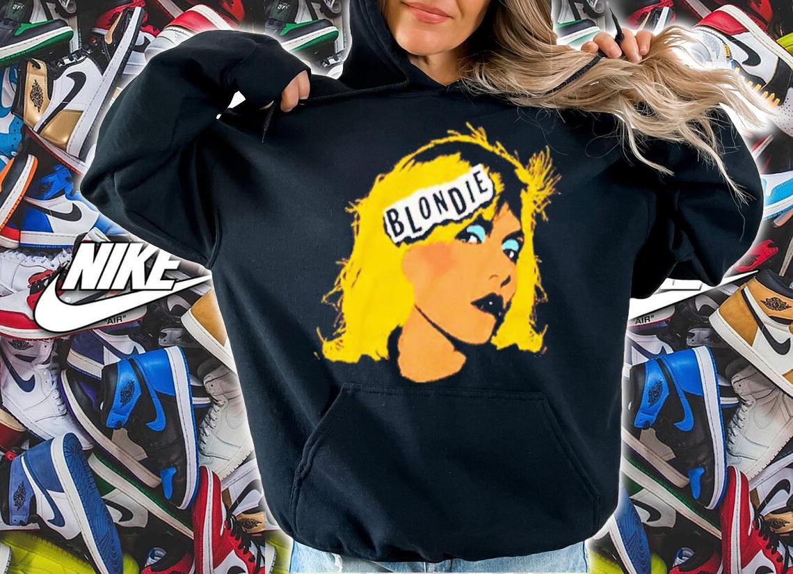 Blondie Rock Band Music Group Face Adult Fitted Jersey Shirt t-shirt hoodie
