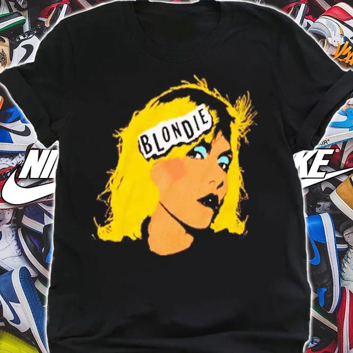 Blondie Rock Band Music Group Face Adult Fitted Jersey Shirt t-shirt shirt