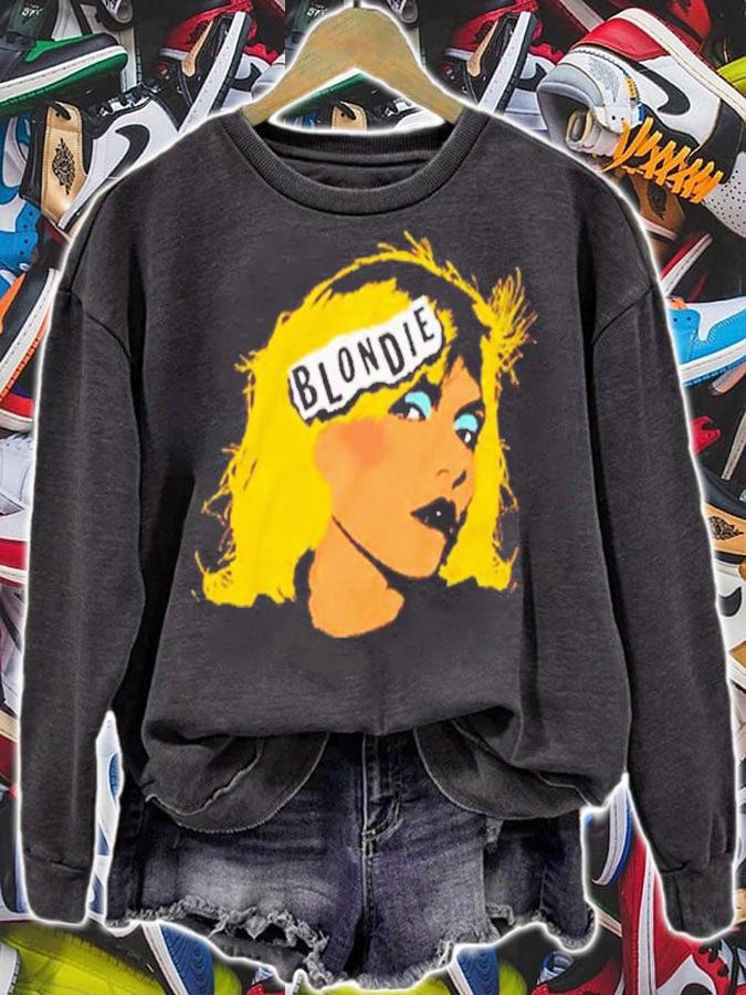 Blondie Rock Band Music Group Face Adult Fitted Jersey Shirt t-shirt sweatshirt