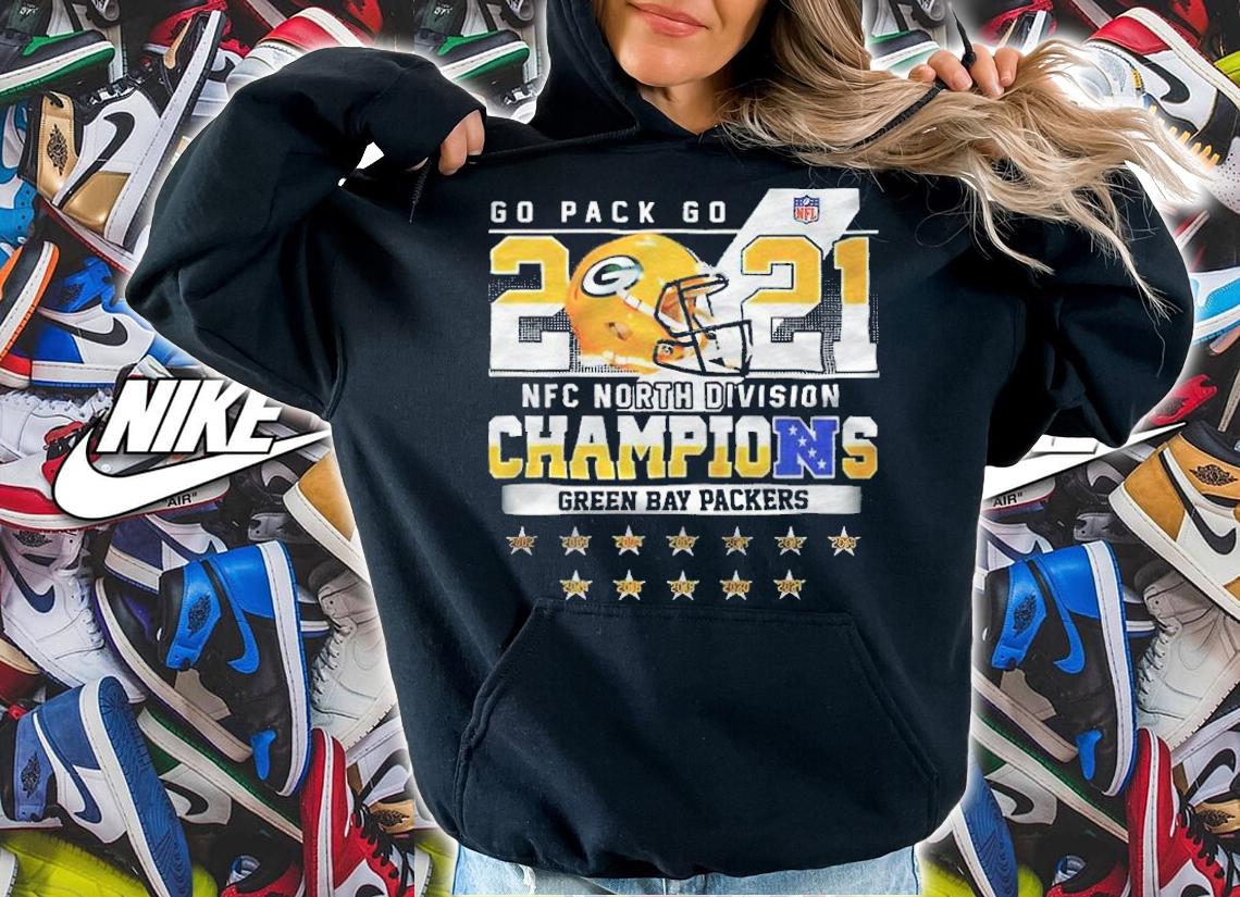 Go Pack Go 2021 Nfc North Division Champions Green Bay Packers 2002-2021 T-shirt t-shirt