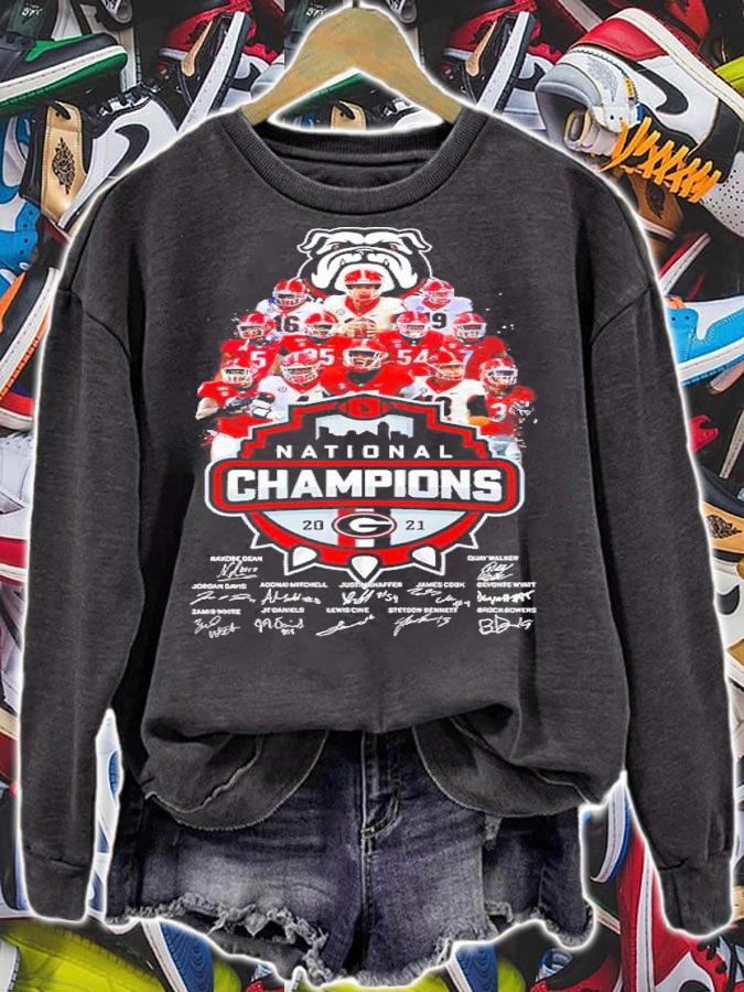 National Champions 2021 Georgia Bulldogs Signatures Shirt t-shirt