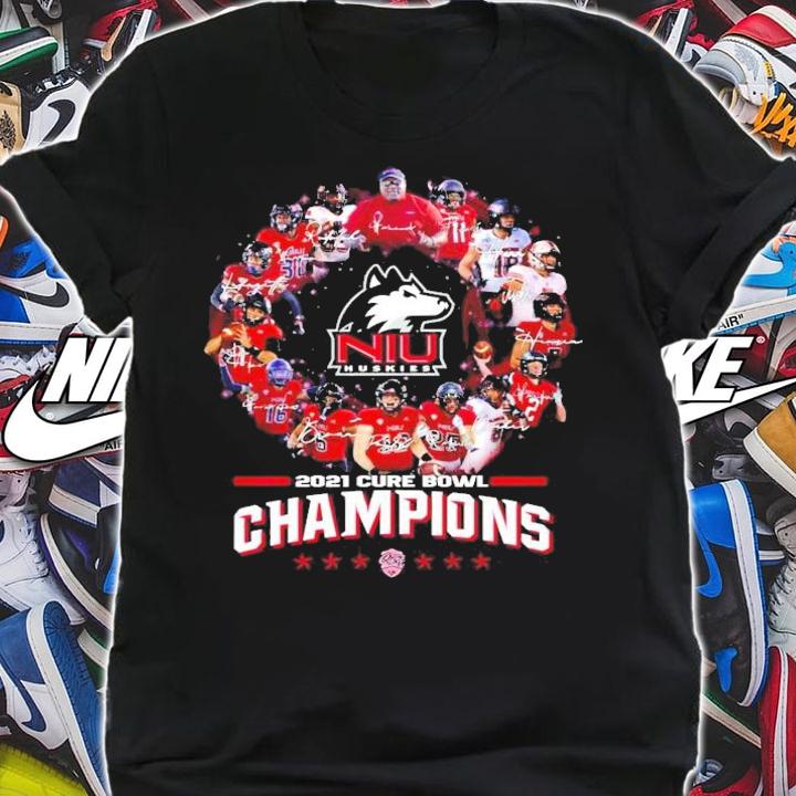 Northern Illinois Huskies 2021 Bowl Champions Signatures Shirt t-shirt