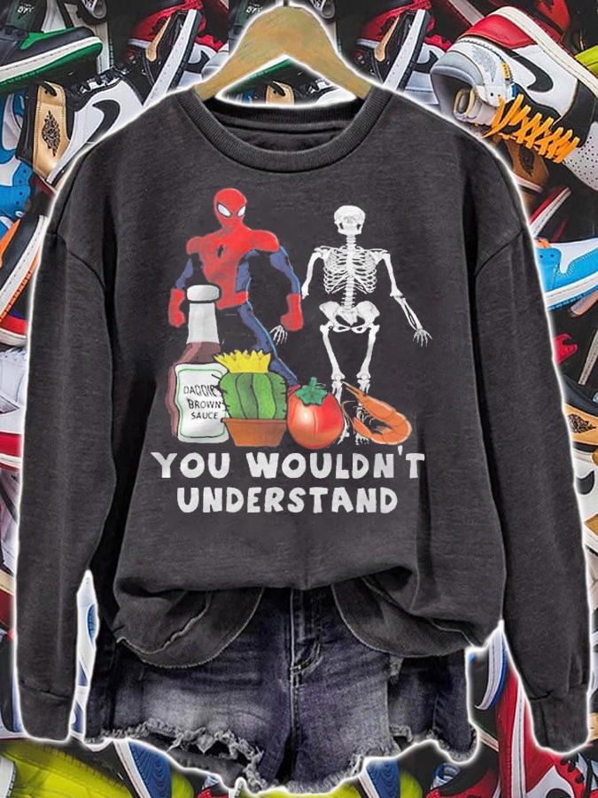 You Wouldnt Understand Spider Man and Skeleton shirt t-shirt