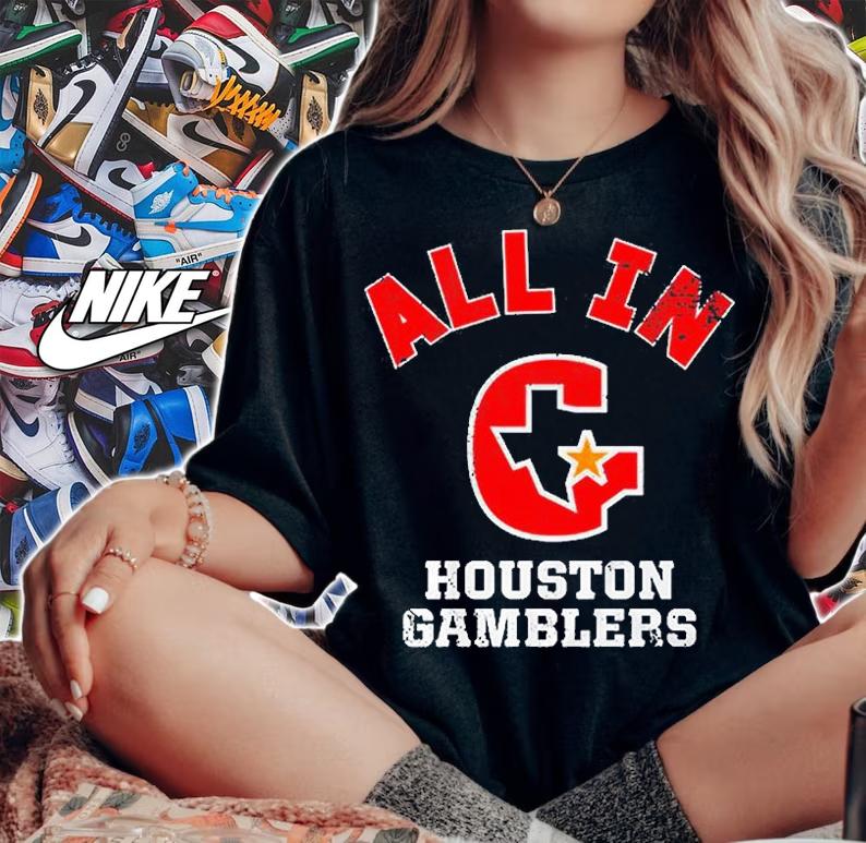 Houston Gamblers All In T-Shirt t-shirt
