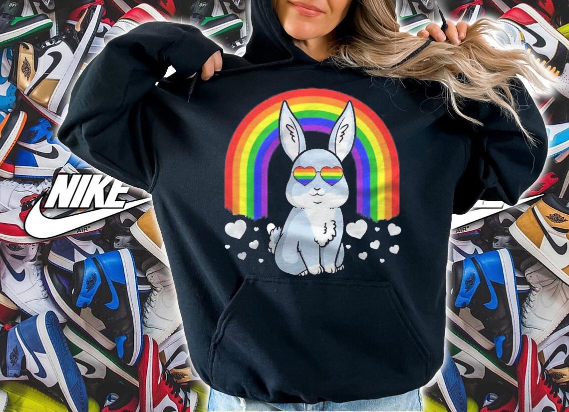 Lgbt Rabbit Bunny Gay Pride Rainbow Cute Gift Lgbt Shirt t-shirt hoodie