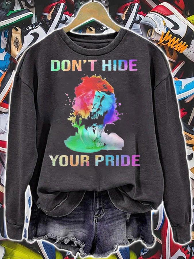 Lion LGBT don't hide your pride T-shirt t-shirt