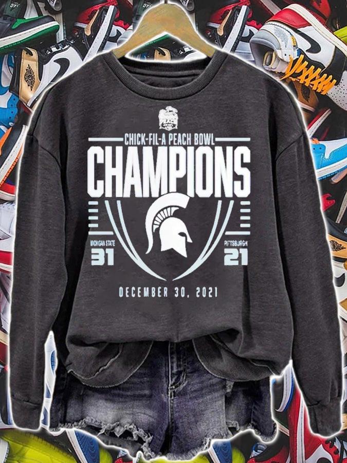Michigan State University Chick-fil-A peach bowl champions shirt t-shirt sweatshirt