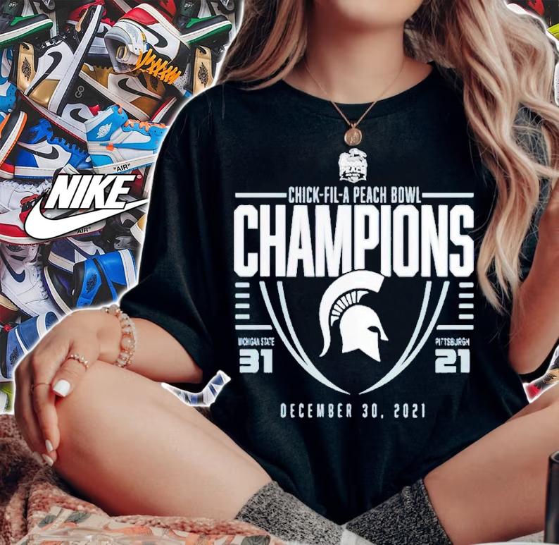 Michigan State University Chick-fil-A peach bowl champions shirt t-shirt woman shirt