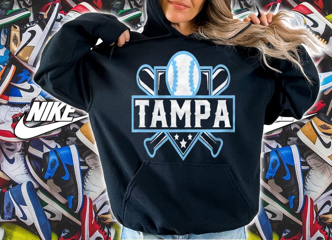 Tampa Baseball Home Plate Crossed Bats Pullover Shirt t-shirt