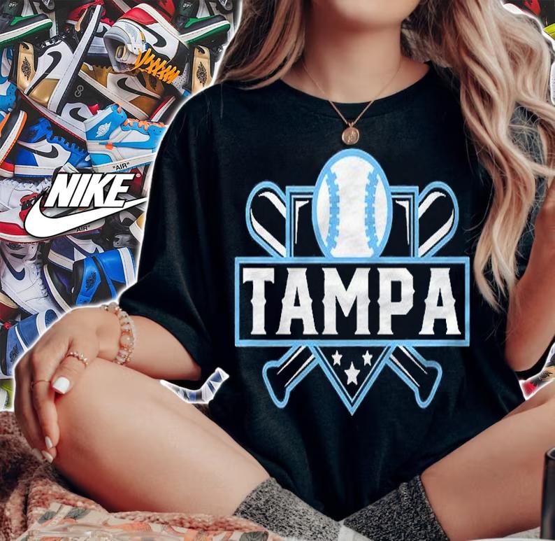Tampa Baseball Home Plate Crossed Bats Pullover Shirt t-shirt