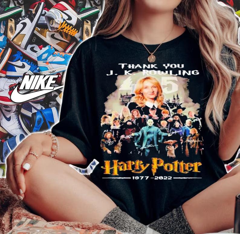 Thank You J.K. Rowling Harry Potter 1977-2022 Signatures Shirt t-shirt woman shirt