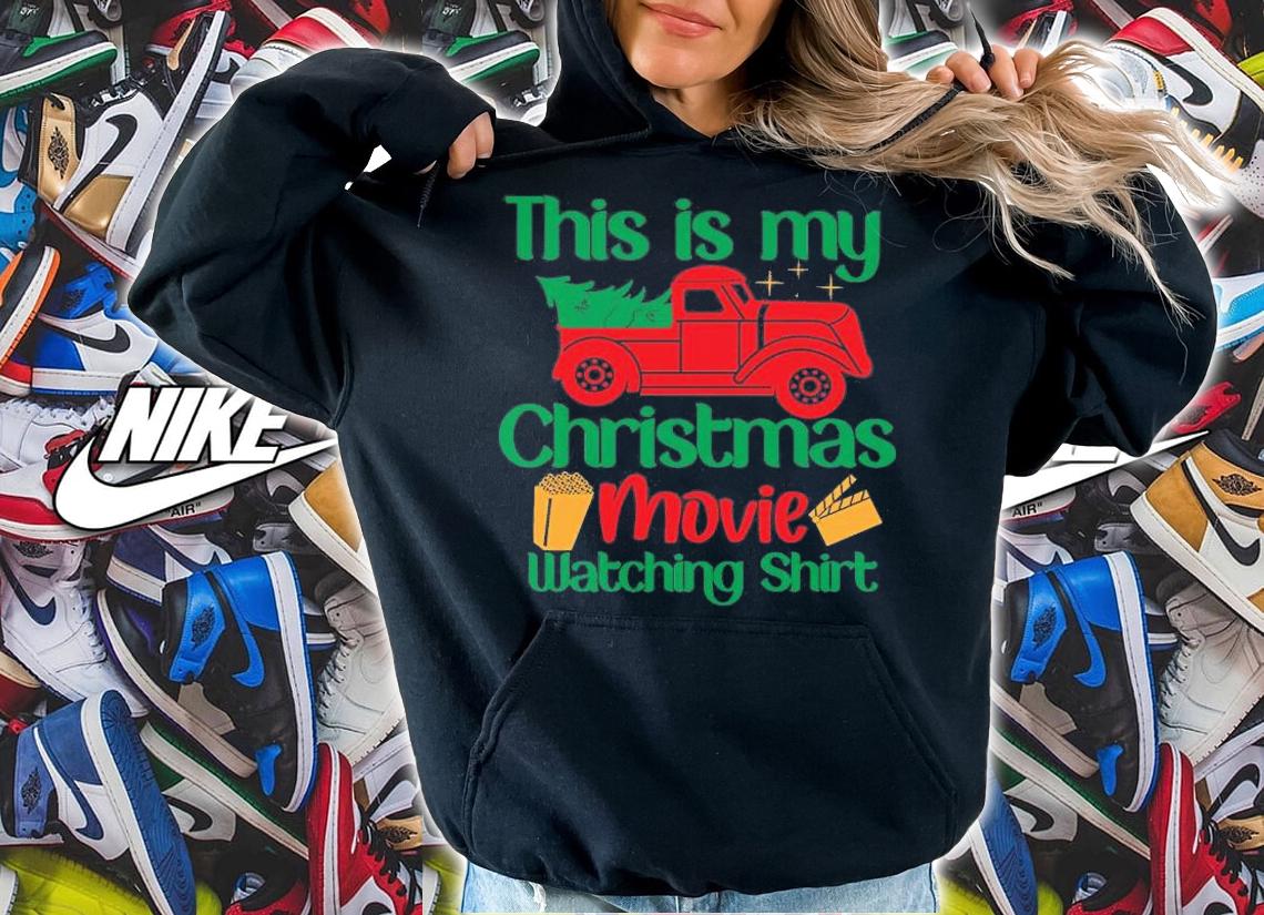 This is my Christmas Movies Watching Shirt Truck Christmas Tree T-Shirt t-shirt