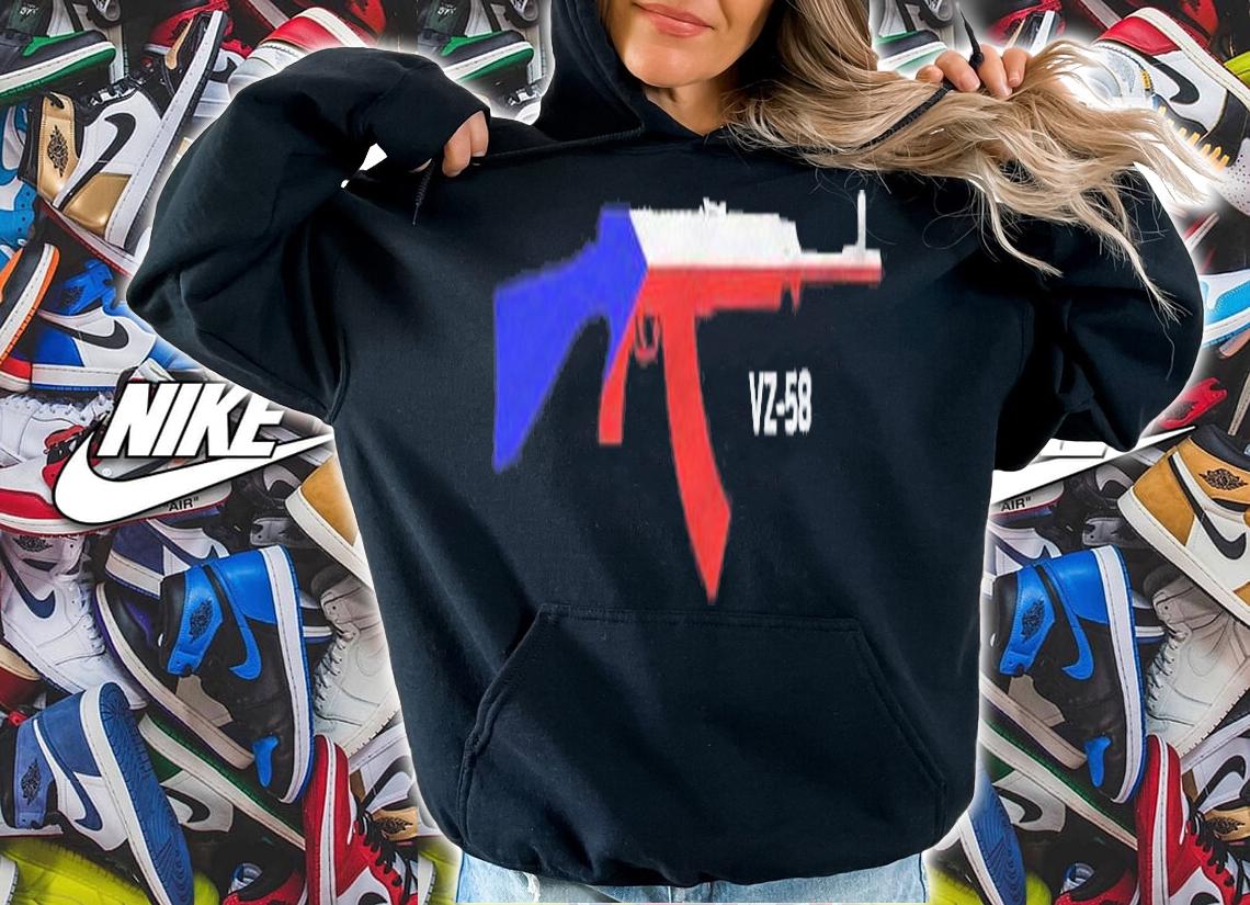 Vz 58 Rifle With Overlayed Czech Republic Flag T-shirt t-shirt