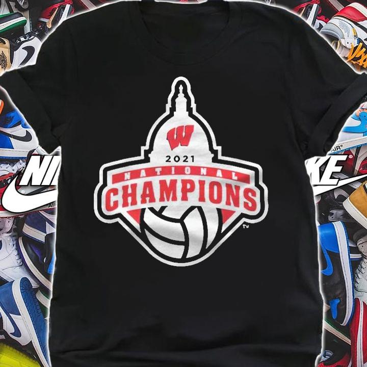 Wisconsin Badgers 2021 National Champions volleyball logo T-shirt t-shirt shirt
