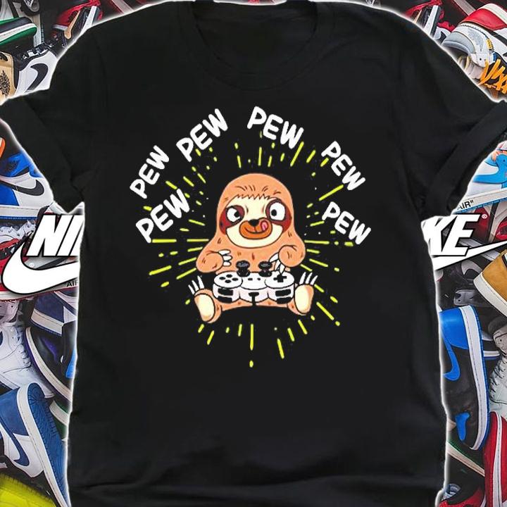 Pew Gamer Sloth Lovers Gift T-Shirt t-shirt