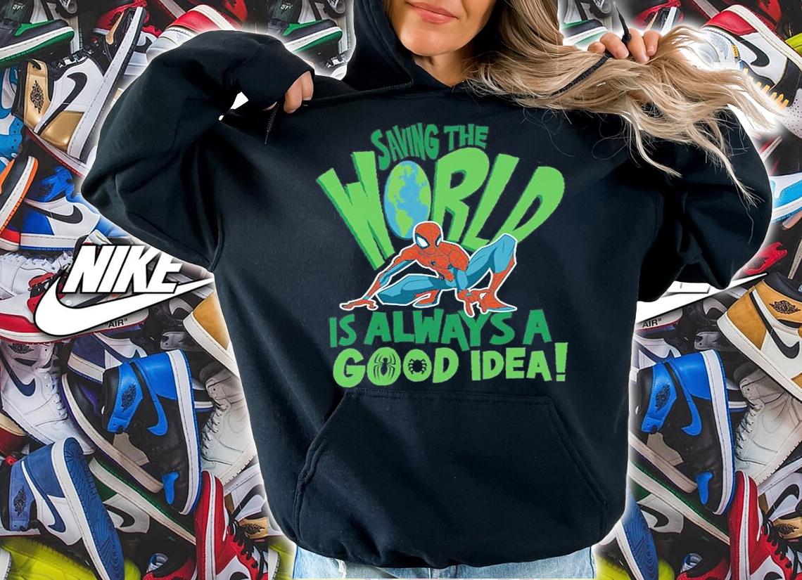 Spider-Man Saving The World 2 T-Shirt t-shirt hoodie