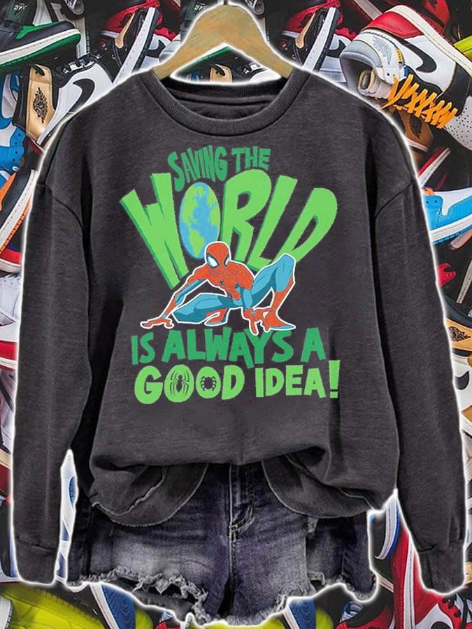 Spider-Man Saving The World 2 T-Shirt t-shirt sweatshirt