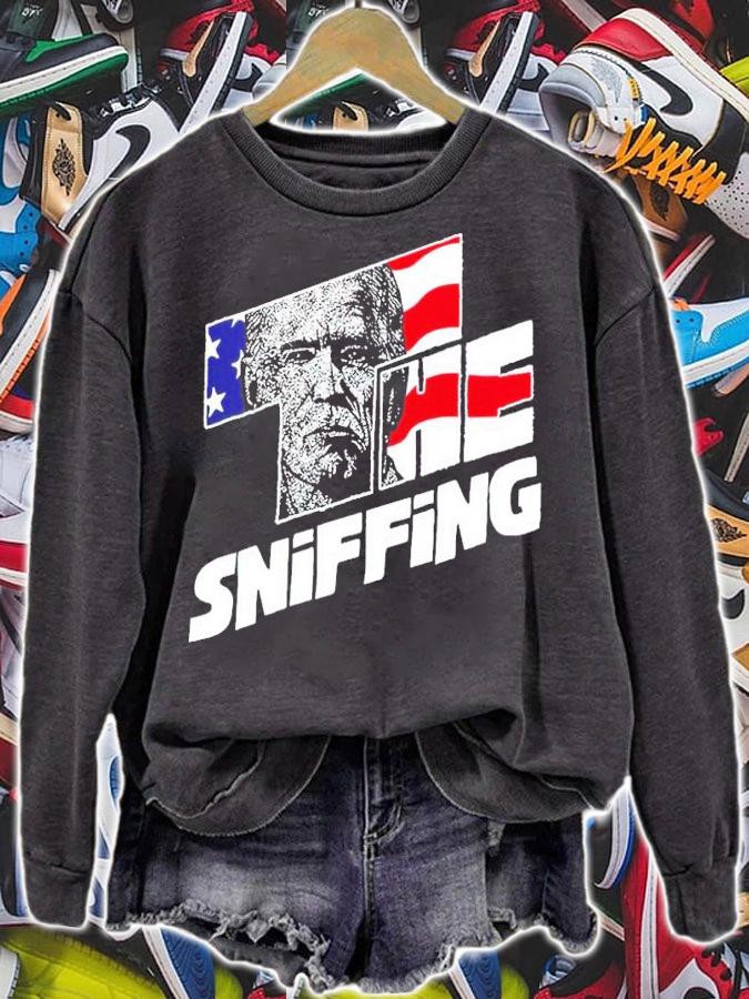 The Sniffing Joe Biden Americam flag shirt t-shirt
