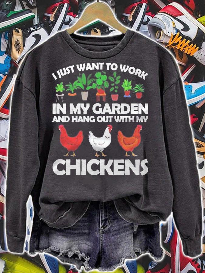 Funny Chicken For Men Women Gardening Chicken Lovers Garden Shirt t-shirt sweatshirt