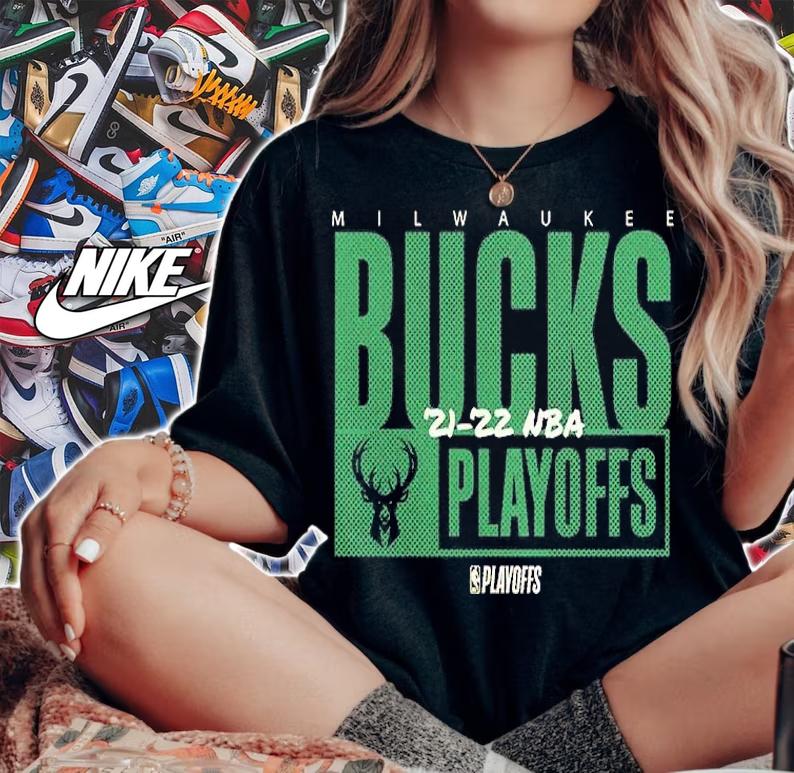 Milwaukee Bucks 2022 NBA Playoffs Dunk T-Shirt t-shirt woman shirt