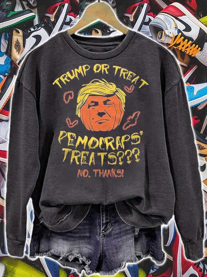 Trump or treat democraps treats no thanks Halloween shirt t-shirt sweatshirt