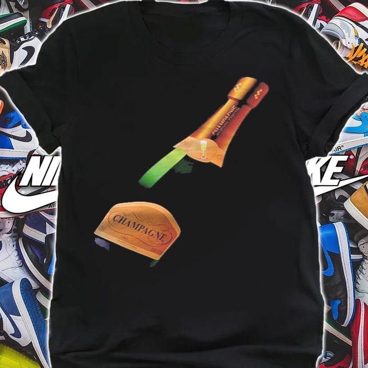 Champagne Wine Bottle Alcohol Lover Alcoholic Shirt t-shirt