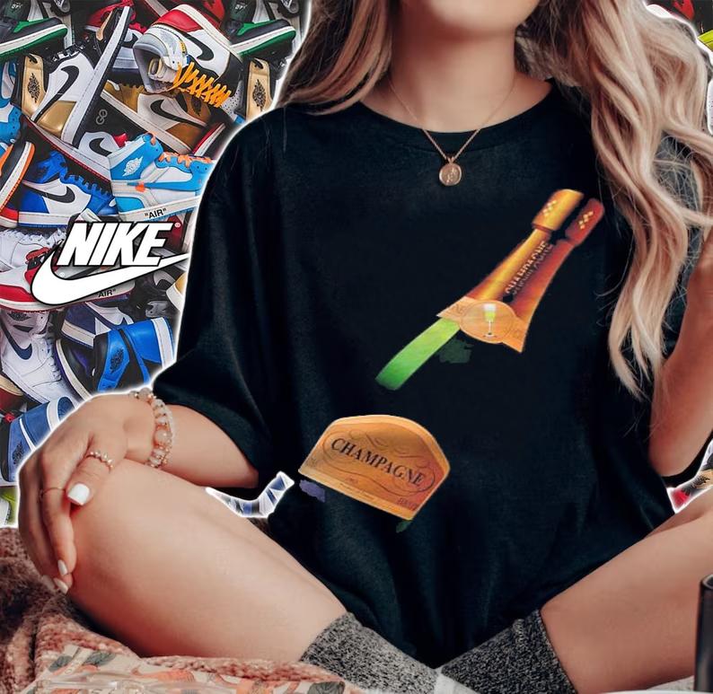 Champagne Wine Bottle Alcohol Lover Alcoholic Shirt t-shirt