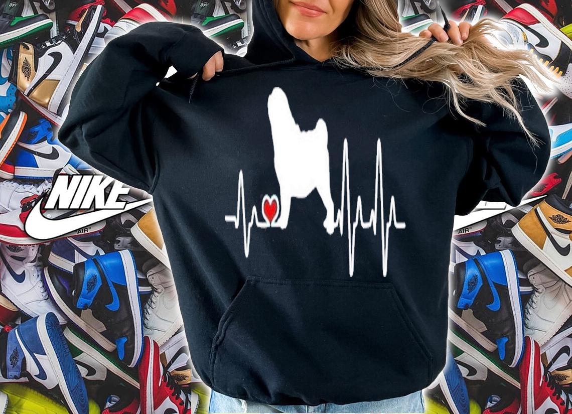 Pug Dog Heartbeat Pulse I Love Pug Dog T-Shirt t-shirt
