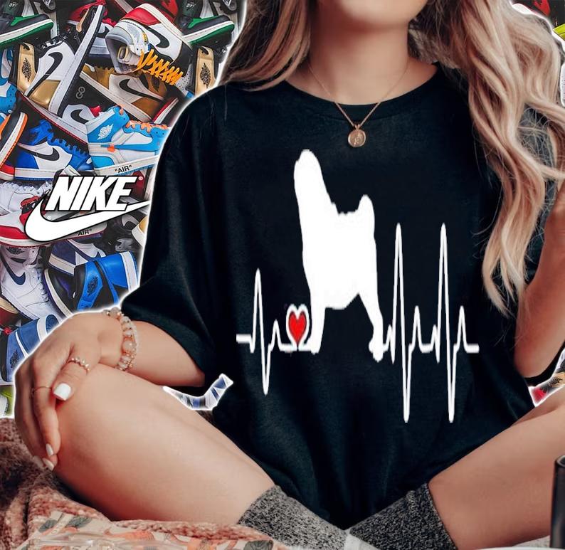 Pug Dog Heartbeat Pulse I Love Pug Dog T-Shirt t-shirt