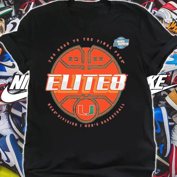 Miami Hurricanes 2022 NCAA Men's Basketball Tournament March Madness Elite Eight T-Shirt t-shirt shirt