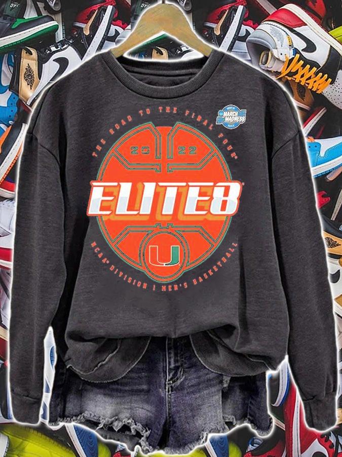 Miami Hurricanes 2022 NCAA Men's Basketball Tournament March Madness Elite Eight T-Shirt t-shirt sweatshirt