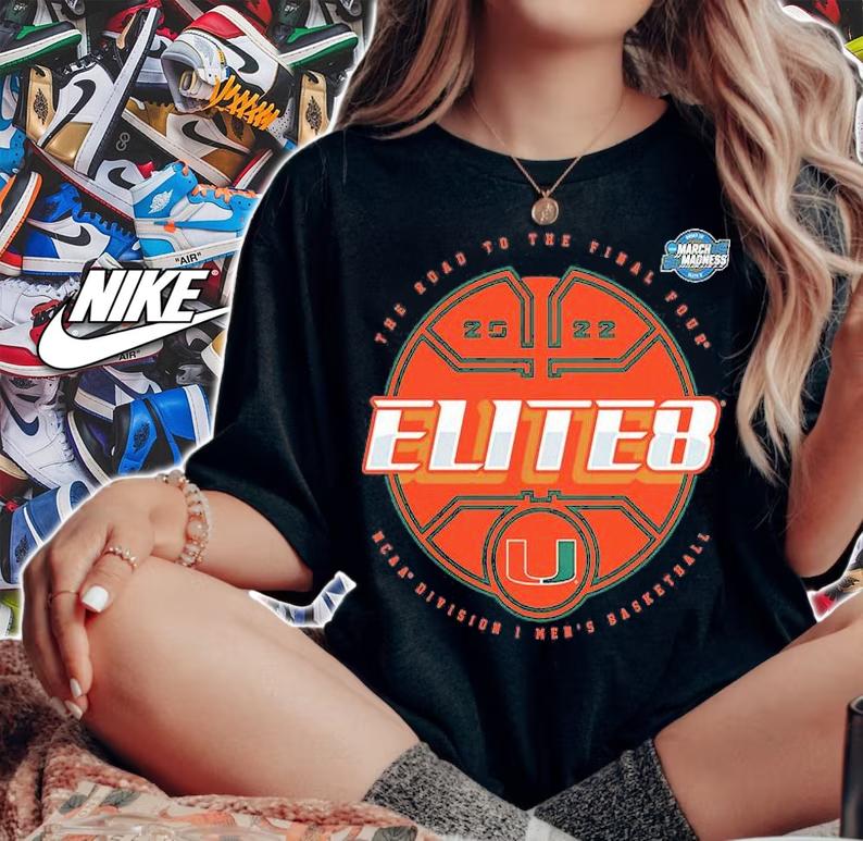 Miami Hurricanes 2022 NCAA Men's Basketball Tournament March Madness Elite Eight T-Shirt t-shirt woman shirt