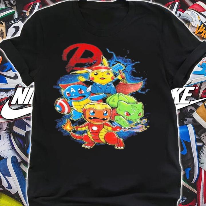 Pokemon Pokevengers Marvel Avengers Endgame shirt t-shirt
