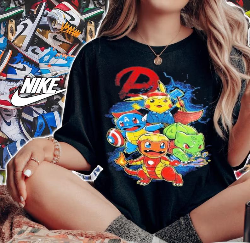 Pokemon Pokevengers Marvel Avengers Endgame shirt t-shirt