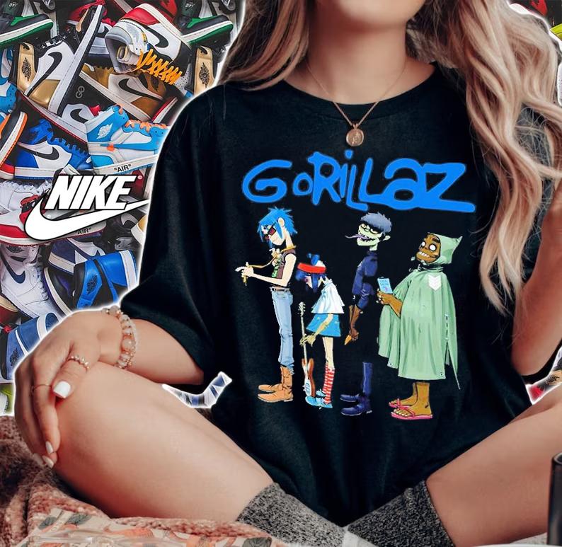 Gorillaz Demon Days Listen To Essentials Music T-Shirt t-shirt woman shirt