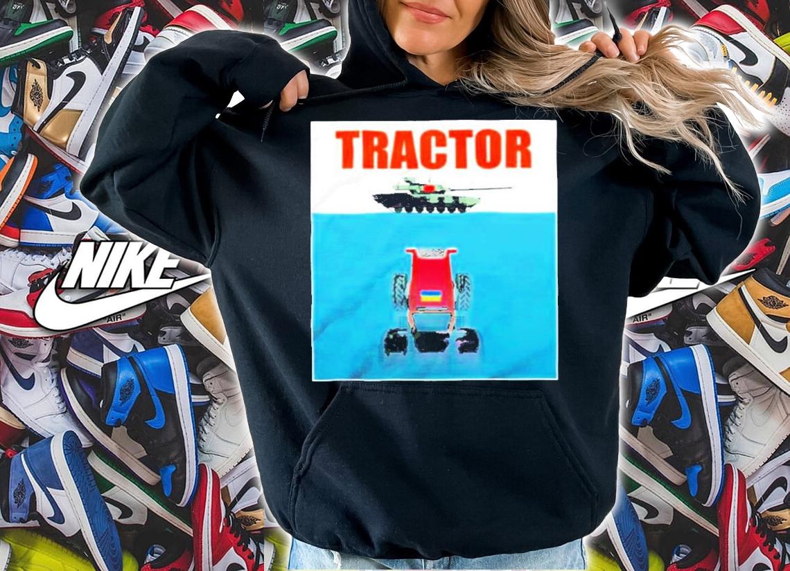 Jaws Tractor Pulling Tank I Stand With Ukraine Shirt t-shirt hoodie