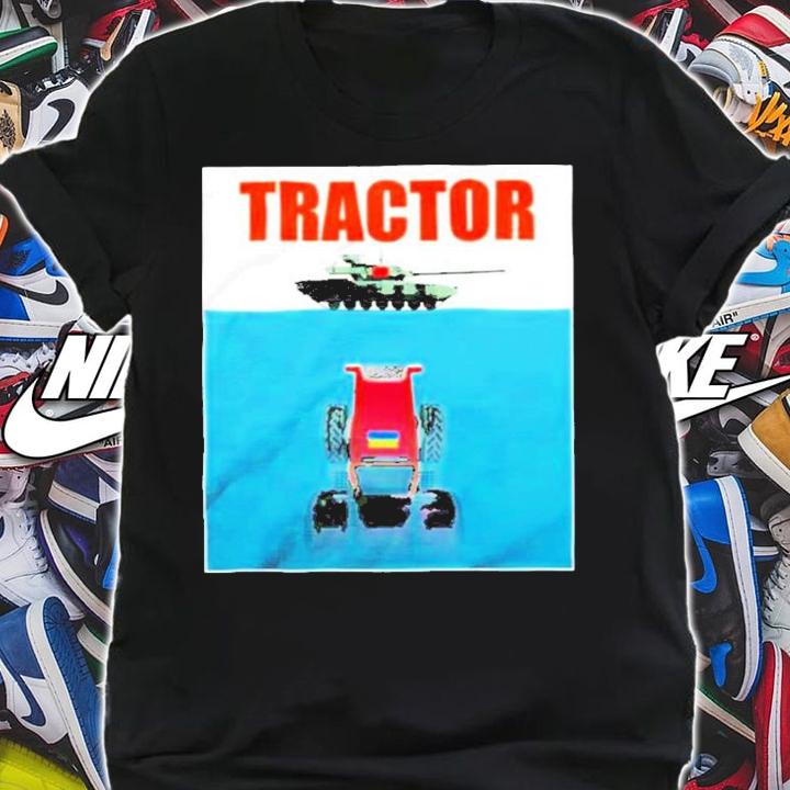Jaws Tractor Pulling Tank I Stand With Ukraine Shirt t-shirt shirt