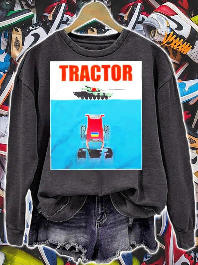 Jaws Tractor Pulling Tank I Stand With Ukraine Shirt t-shirt sweatshirt