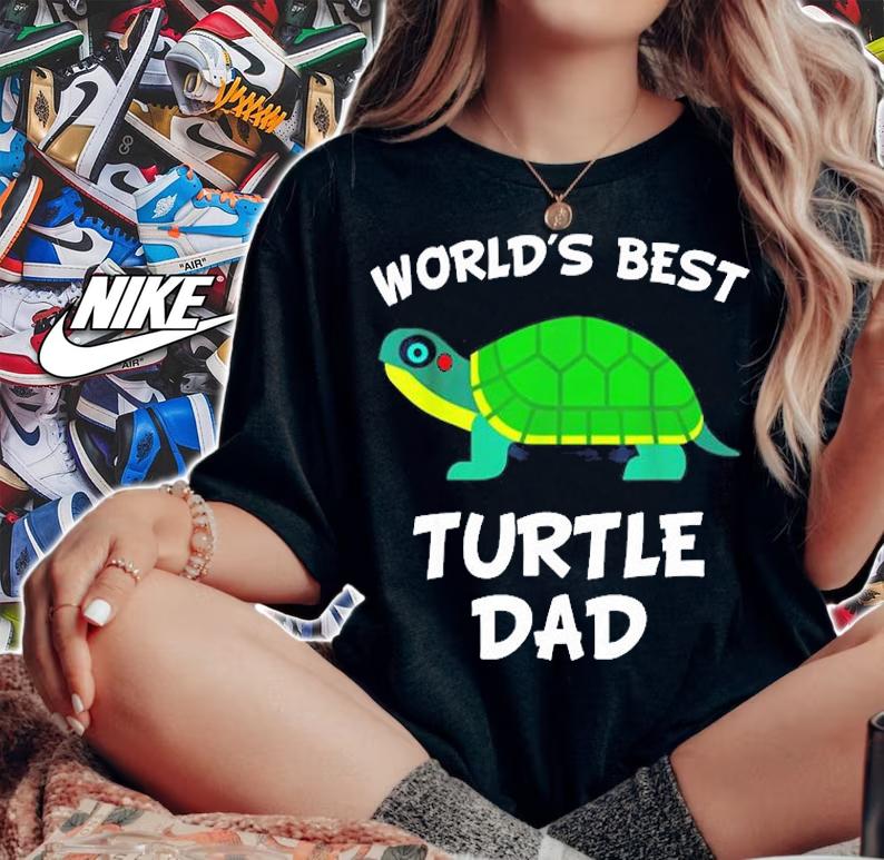 Mens Worlds Best Turtle Dad Turtle Owner T-Shirt t-shirt