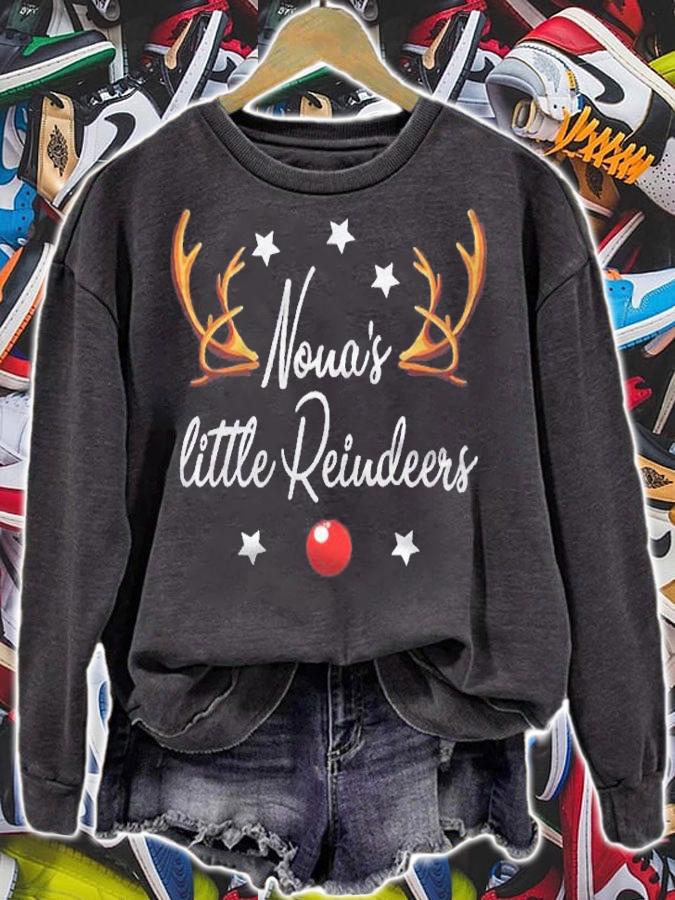 Nonas Little Reindeers Funny Reindeers Christmas Grandma Shirt t-shirt sweatshirt