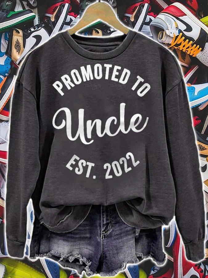 Promoted To Uncle Est. 2022 Funny New Uncle Gift Baby Shirt t-shirt sweatshirt
