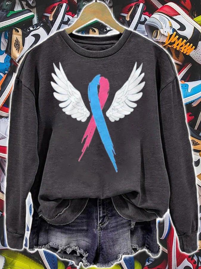 Infant Loss Angel Wings Miscarriage Awareness Gift Pullover T-shirt t-shirt