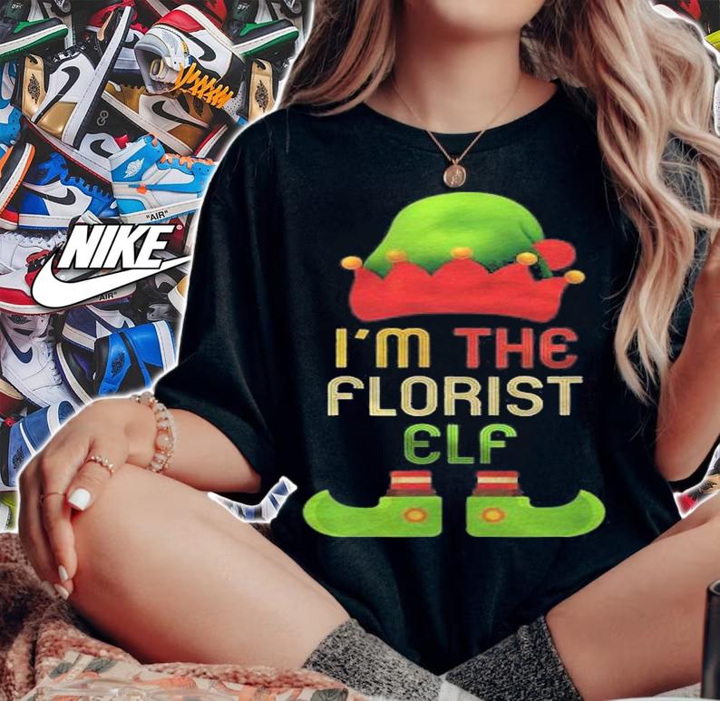Florist Elf Christmas Matching Family Pajama Christmas Shirt woman shirt